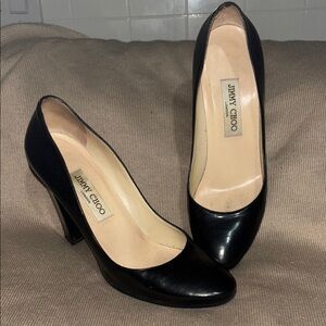EUC Jimmy Choo Black Patent Leather Heels